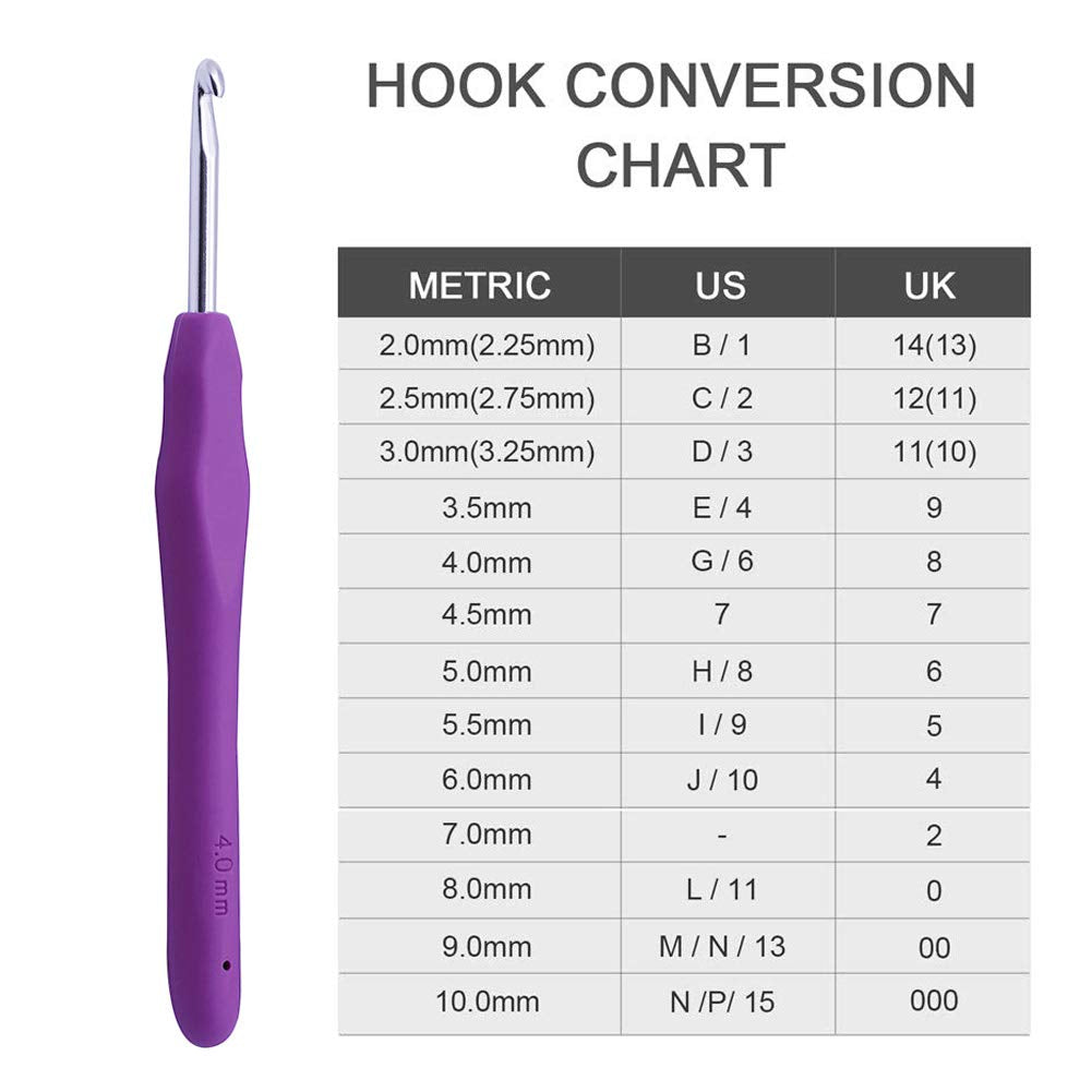 Crochet Hook Size Chart - The Complete Guide - Craftbuds