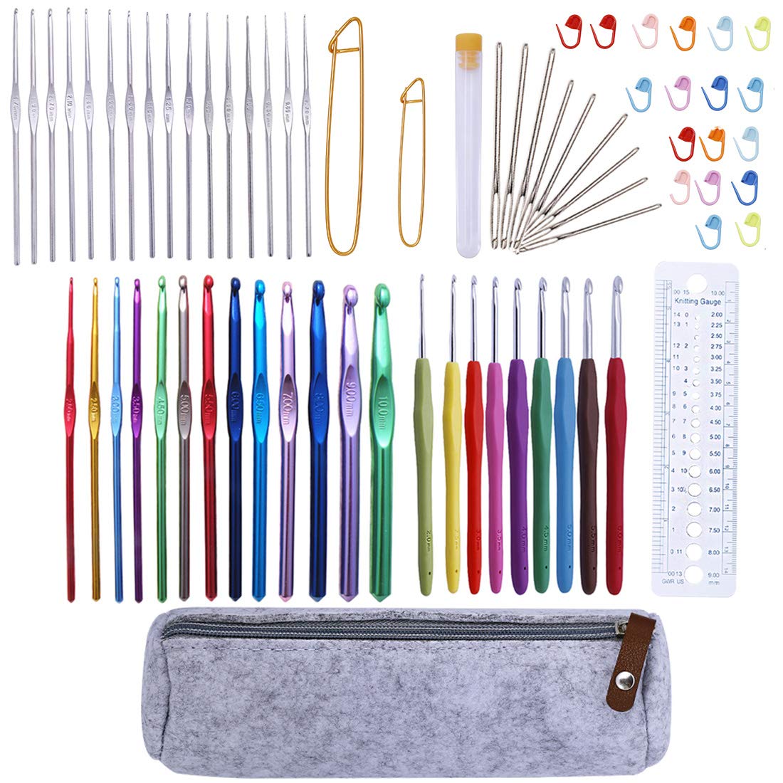 72 Pcs Crochet Hooks Set