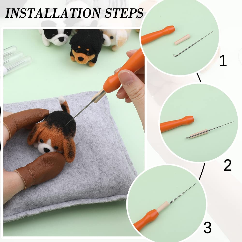 Needle Felting Kit，12 Pieces Doll Making Wool Needle Felting Starter K –  Mayboos
