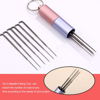 Felting Needle Tool with 6 Needles