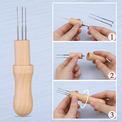 Felting Needle with 3 Needles Tool