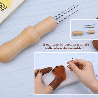 Felting Needle with 3 Needles Tool