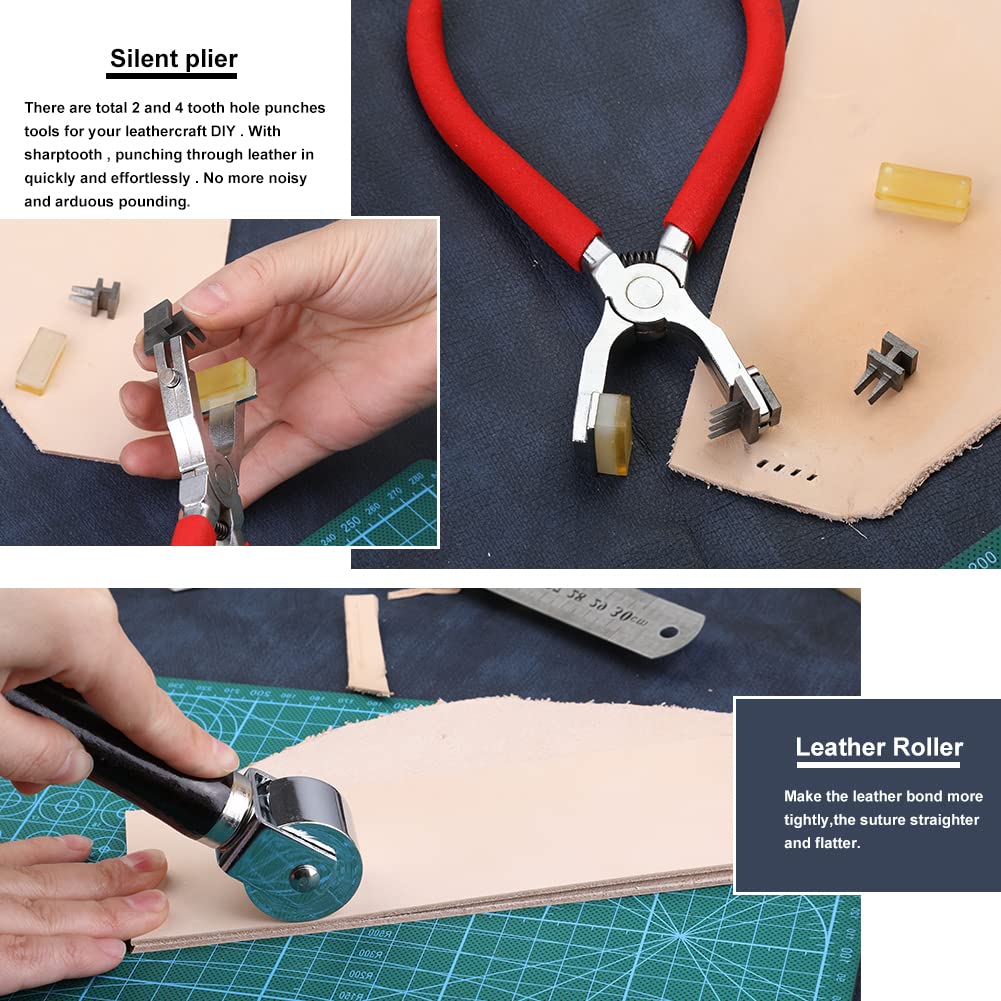 Leather Working Tool, Leather Making Tool Kit DIY Leather Craft