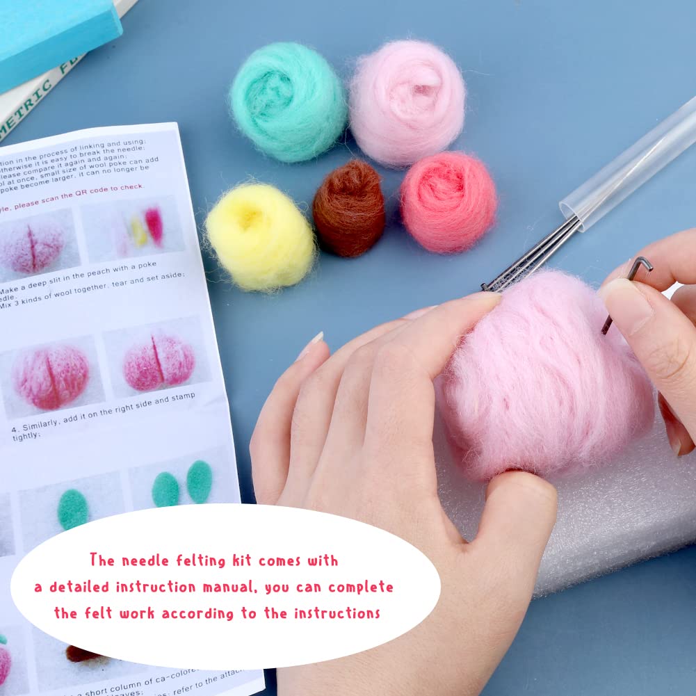 Peach Needle Felting Kit with Instructions – Mayboos