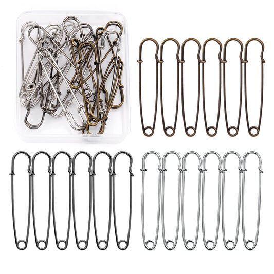 18Pcs 2.95'' Safety Pins,Large Blanket Pins