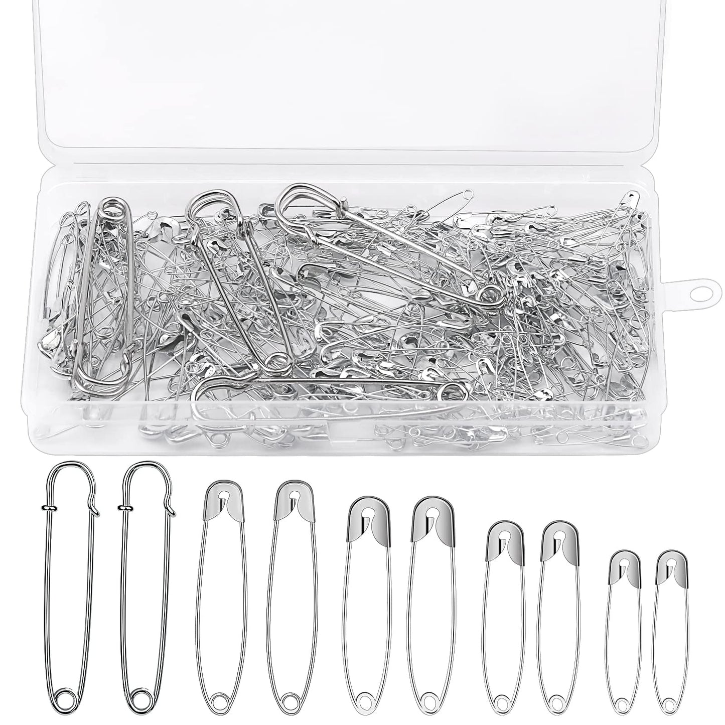 18Pcs Assorted (3.94, 2.95, 1.97) Heavy Duty Large Safety Pins